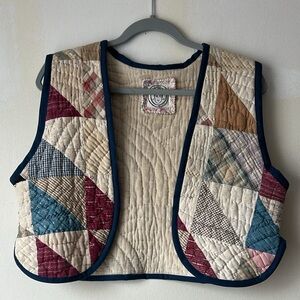 Potter’s Daughter Quilted Vest - 1890s Triangle Quilt Size M bust- AMAZING
